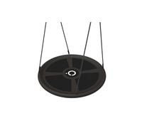 Rebo® Nest Swing Seat - Super XL | Outdoor Toys | Tough, Durable Construction, Supplied with Ropes and Fastenings, Universal Fittings - Fits Most Swing Frames Black