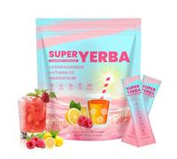 Super Yerba Mate, Yerba Mate Instant Tea Powder, Raspberry Lemonade Flavor, Mate Tea Supplements with Prebiotics and Probiotics - 30 Servings