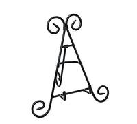 Super Z Outlet 12" Tall Black Iron Curve Design Adjustable Display Stand for Photo Picture Albums, Home Decoration, Fine China Plates, Arts & Crafts Showcase
