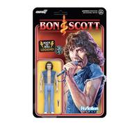 SUPER7 Bon Scott - 3.75" Bon Scott Action Figure with Accessory Classic Rock Collectibles and Retro Toys