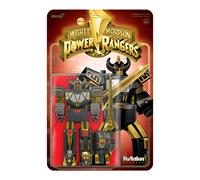 SUPER7 - Might Morphin Power Rangers: Megazord (Black & Gold) Reaction Figure,6” tall