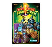 SUPER7 Mighty Morphin Power Rangers Squatt - 3.75" Power Rangers Action Figure with Accessory Classic TV Show Collectibles and Retro Toys