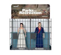 SUPER7 Parks and Recreation Ron and Tammy 2 Wedding Night - (2-Pack) 3.75" Parks and Rec Action Figures with Accessory Classic TV Show Collectibles and Pop Culture Toys