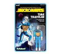 Super7 Reaction+ Micronauts Time Traveler (Translucent Blue) - 4" Micronauts Action Figure with Accessories - Classic Sci-Fi Collectibles and Retro Toys