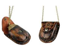 Super7One Vintage Brass Compass Gift Set | Antique Style with Leather Cover for Hiking, Travel & Survival | Nautical Themed Present for Men, Dad, Husband, Boyfriend | Unique Home Office Desk Decor