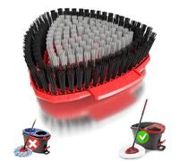 SuperAbound Upgraded Spin Mop Replacement Scrub Brush Heads Compatible with Ocedar EasyWring 1 Tank,Full Bristle Scrubber Replace Great for Kitchen, Bathroom, Pools,Deck Hard Floor Cleaning