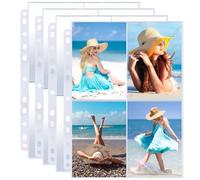 superaimi 50 Pack Photo Sleeves Holds 400 3.5""x5"" Photos, Clear Photo Page Protector for 3 Ring Binder, Double-Sided Photo Album Refill Pages Photo Pockets Photo Sleeves Binder Sheets