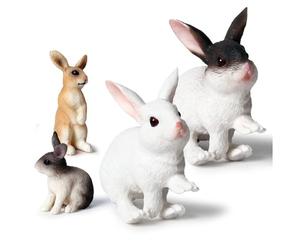 SuperAuriga Rabbit Figurine, Cute Bunny Statues Ornament Home Office Decoration