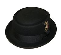 SUPERB 100% WOOL HAND MADE BLACK FELT CRUSHABLE PORK PIE TRILBY HAT