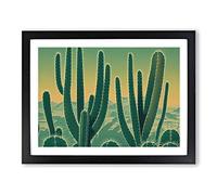 Superb Cactus H1022 Framed Print for Living Room Bedroom Home Office Décor, Wall Art Picture Ready to Hang, Black A3 Frame (46 x 34 cm)