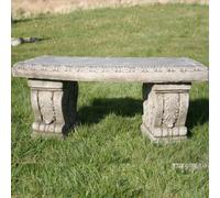 Superb Classic Stone Cast Garden Bench