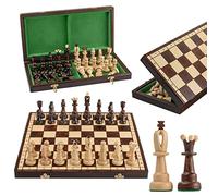Superb DIAMONDS -16 in x 16 in x 1 in LARGE Wooden Chess Set. Very Popular Europen Hand Crafted Chess