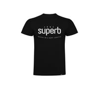 Superb ICON TEE Mens short sleeve round neck t-shirt - Black Cotton - Size Large