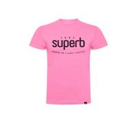 Superb ICON TEE Mens short sleeve round neck t-shirt - Pink Cotton - Size 2XL