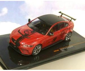 SUPERB IXO 1/43 DIECAST 2017 JAGUAR XE SV PROJECT 8 IN DARK RED METALLIC MOC300