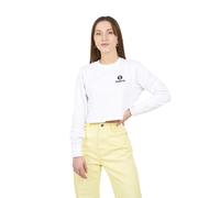 Superb LogoHeart BY131 WoMens long-sleeved cropped sweatshirt - White Cotton - Size Large