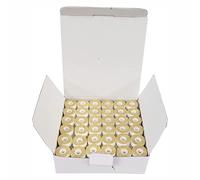 SuperB Style L (Small) White Polyester Pre-Wound Bobbins thread, Box of 144 by Superpunch
