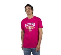 Superb University SPRBCA-2201 Mens short sleeve round neck T-shirt - Pink Cotton - Size 2XL
