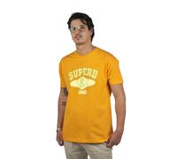 Superb University SPRBCA-2201 Mens short sleeve round neck T-shirt - Yellow Cotton - Size Small