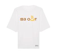 Superb Womens Oversize Stress Out T-shirt - White - Size X-Small