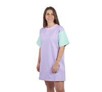 Superb Womens Vestido de manga corta Oversized BeHappy SPRBDROV-2201 mujer - Violet Cotton - Size X-Small