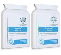 Superba Krill Oil Extract 500mg 60 Capsules - 100% Pure Cold Pressed Antarctic Eco Harvested - Higher Effective Omega 3 Nutritional Value (Pack of 2)