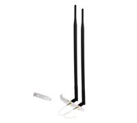Superbat Dual Band WiFi Antenna 10dBi 2.4Ghz 5.8Ghz RP-SMA Male Antenna + U.FL IPEX to RP SMA Cable + Computer Back Slot Cover Bracket for Desktop Case