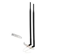 Superbat High Gain WiFi Antenna 12dBi 2.4GHz 5.8GHz Dual Band RP-SMA Antenna + 20cm Mini PCI to RPSMA Cable + Computer Back Slot Cover Bracket for Wireless Network Card, WiFi Router (2Pcs)