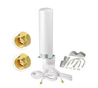 Superbat Omnidirectional MIMO Antenna 10dbi 4G LTE Outdoor Wall Mount Waterproof Antenna with 2 SMA /TS9 Connectors for Hotspot Routers Trail Camera etc.