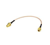 Superbat RPSMA Cable 15 cm - WLAN Antenna Extension Cable, 50 Ohm Double Shielding Antenna Cable, RPSMA Socket Bulkhead to RPSMA Plug for 4G LTE Wifi Router Gateway Mobile Phone SDR USB Dongle