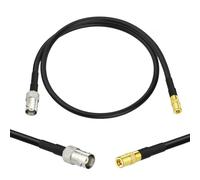 Superbat SMB Male to BNC Female RG174 Coax Cable 30cm Extension Cable 50ohm for GPS Antenna, Base Station, Radio Board, PC/LAN Connection, Navigation System, Communication Device