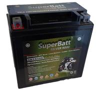 SuperBatt SBTX14S YTX14-BS YTX14BS VRLA AGM High Power Motorcycle Battery 12V 14AH 200A - L 150mm X W 86mm X H 146mm - Factory Sealed Ready to Fit & Use No Spill - Motorbike, ATV Quad, Scooter