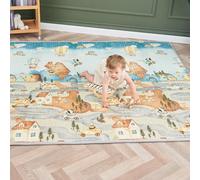 SUPERBE BEBE Baby Play Mat 150x180cm - Tummy Time Mat - XXL Large Size - Foldable & Waterproof - Educational & Non-Toxic