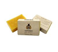 SuperBee Beeswax Block for DIY Beeswax Wrap Making Kit with Tree Resin & Coconut Oil, 75g Bar Makes Up to 10 Wraps, Natural Ingredients for Homemade Food Wax Wraps for Sustainable Living