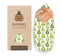 SuperBee Beeswax Bread Wrap XXL 40x50cm - Reusable Food Wrap - Meadow
