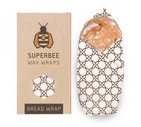 SuperBee Beeswax Bread Wrap XXL 40x50cm - Reusable Food Wrap - Meadow
