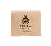 SuperBee Beeswax Drops for Wraps - DIY Kit with Tree Resin & Coconut Oil, Makes Up to 12 Beeswax Wraps, 100g Pack of Drops for Easy Melting & Spreading, Great for Homemade Food Covers