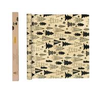 SuperBee Beeswax Wrap Roll XL, Reusable Beeswax Food Wrap, Reusable for Wrapping Vegetables, Cheese Paper, Bowl Covers and Sandwich Wrapping Paper, Trees - 35x13