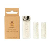 SuperBee Dentos Natural Dental Floss - 3 Spools Natural Floss Made from Corn Fiber, Vegan Dental Thread for Sensitive Gums, Peppermint Flavored, Soft, Plastic-Free Oral Care Thread for Adults & Kids