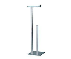 Superbia- Freestanding Chrome Toilet Roll and Spare Paper Holder by Showerdrape