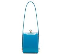 Superbia Ladies Women Vintage Small Adjustable Strap Diamante Clasp Opening Patent Bag Essential Bag Mobile Bag for Wedding Christmas Event Everyday (Turquoise)