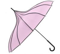 Superbia Pagoda Umbrella Parasol for Weddings and Special Events, Polka Dot Trim Long Stick Umbrella for Sun and Rain, 16 Rib Manual Brolly, Approx. 86 cm Diameter