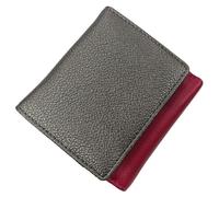 Superbia Small PU Leather Wallet, Multicolour Card Holder with 8 Slots, Button Closure, 10 x 10 x 2.5 cm (Bronze-Plum)