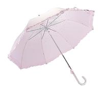 Superbia Sparkle Diamond Frill Fancy Wedding Event Automatic Stick Umbrella (Baby Pink)