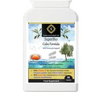 SuperBio Calm Probiotic - Saccharomyces Boulardii for Gut Health - 30 Vegan Caps