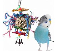 SUPERBIRD Creations SB541 Crinkle Crinkle Little Star Bird Toy - Small Bird Size, Parrotlets, Cockatiels, Lovebirds - Foraging & Chew Toy - Stimulating Bird Toy for Enrichment - 6" x 2"