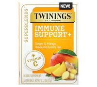 Superblends™, Immune Support+ Green Tea, Ginger & Mango, 16 Tea Bags, 1.12 oz (32 g), Twinings