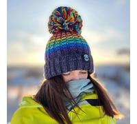 SuperBobble Beanie Bobble Hat - Rainbow Pride Midnight Blue