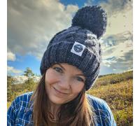 SuperBobble Cable Knit Beanie Bobble Hat - Deep Navy