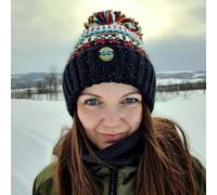 SuperBobble Nordic Knit Beanie Bobble Hat - Jet Black